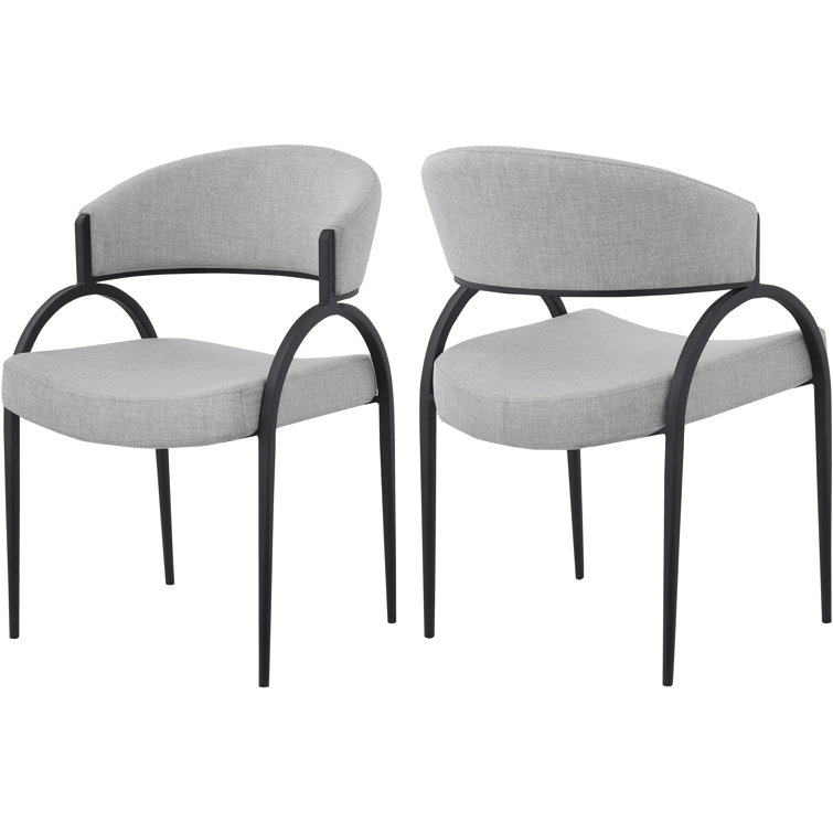 Orren Ellis Upholstered Metal Armchair & Reviews | Wayfair